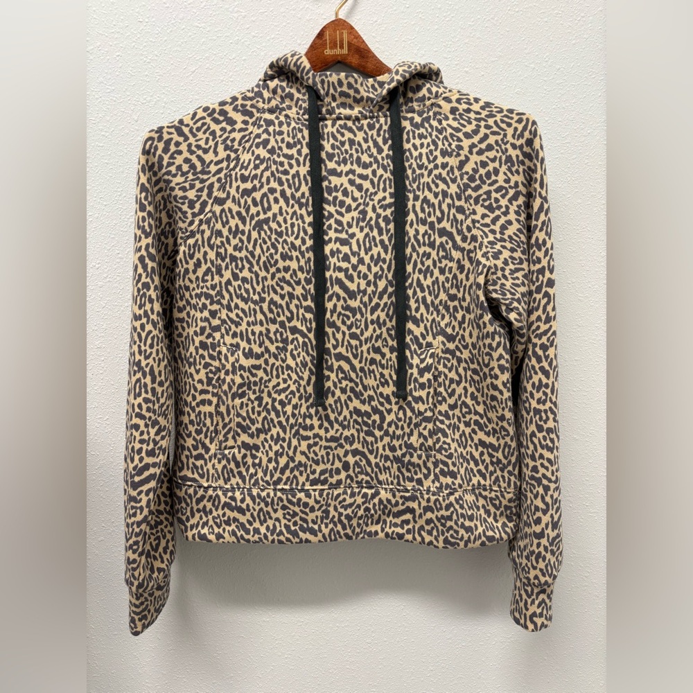Leopard Print Women's Drawstring Pullover From An… - image 1